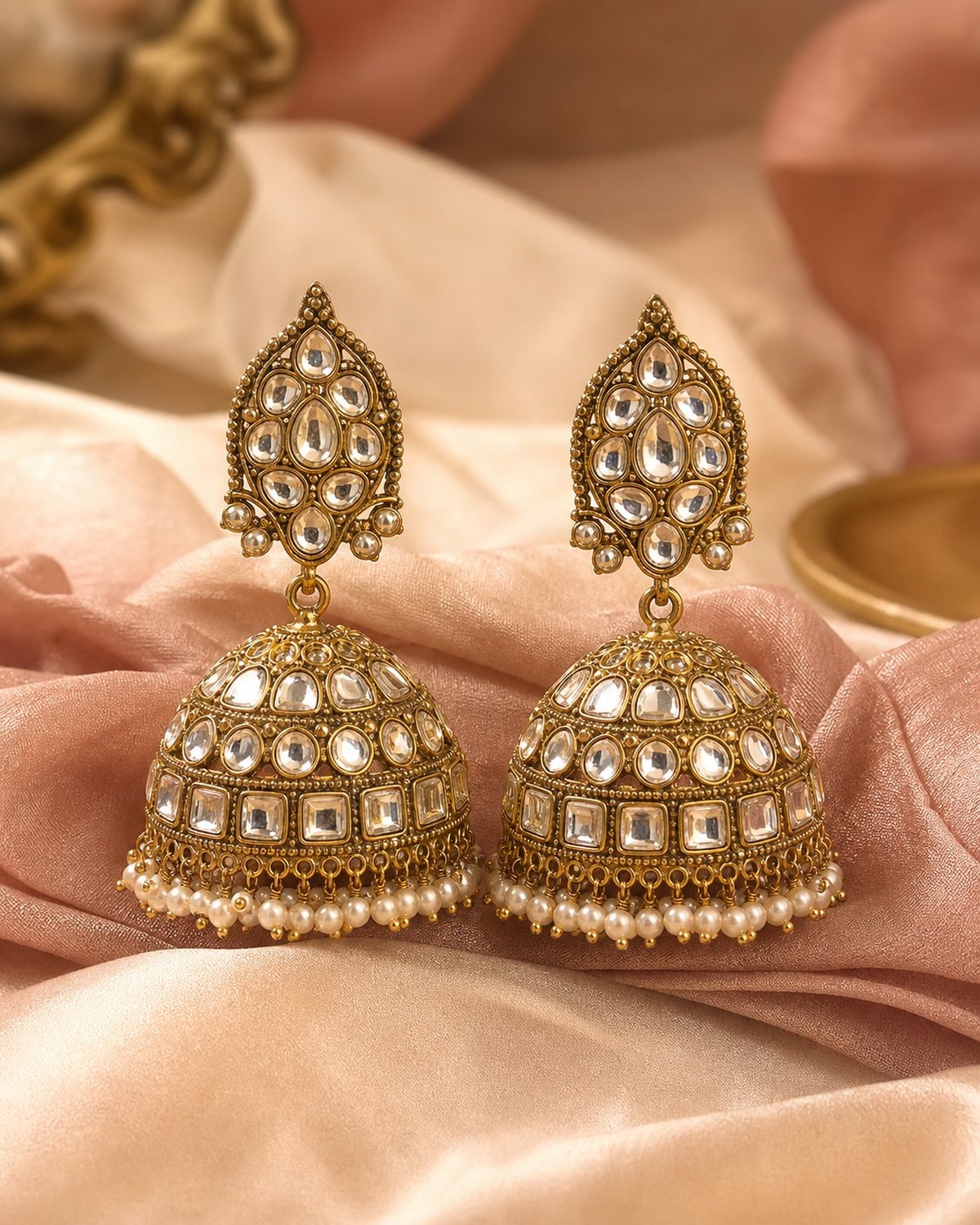 Meera polki jhumkas