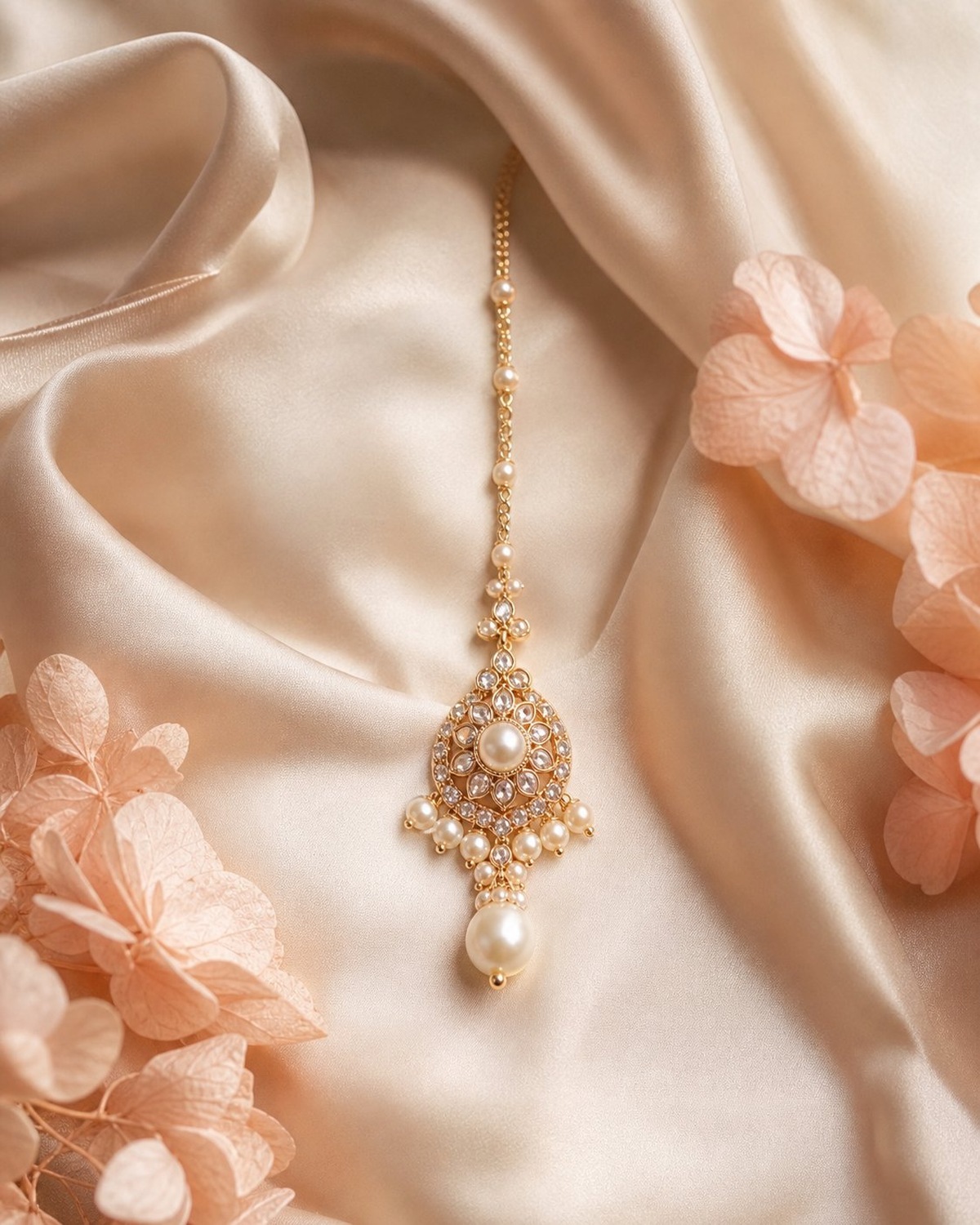 Zara pearl maang tikka